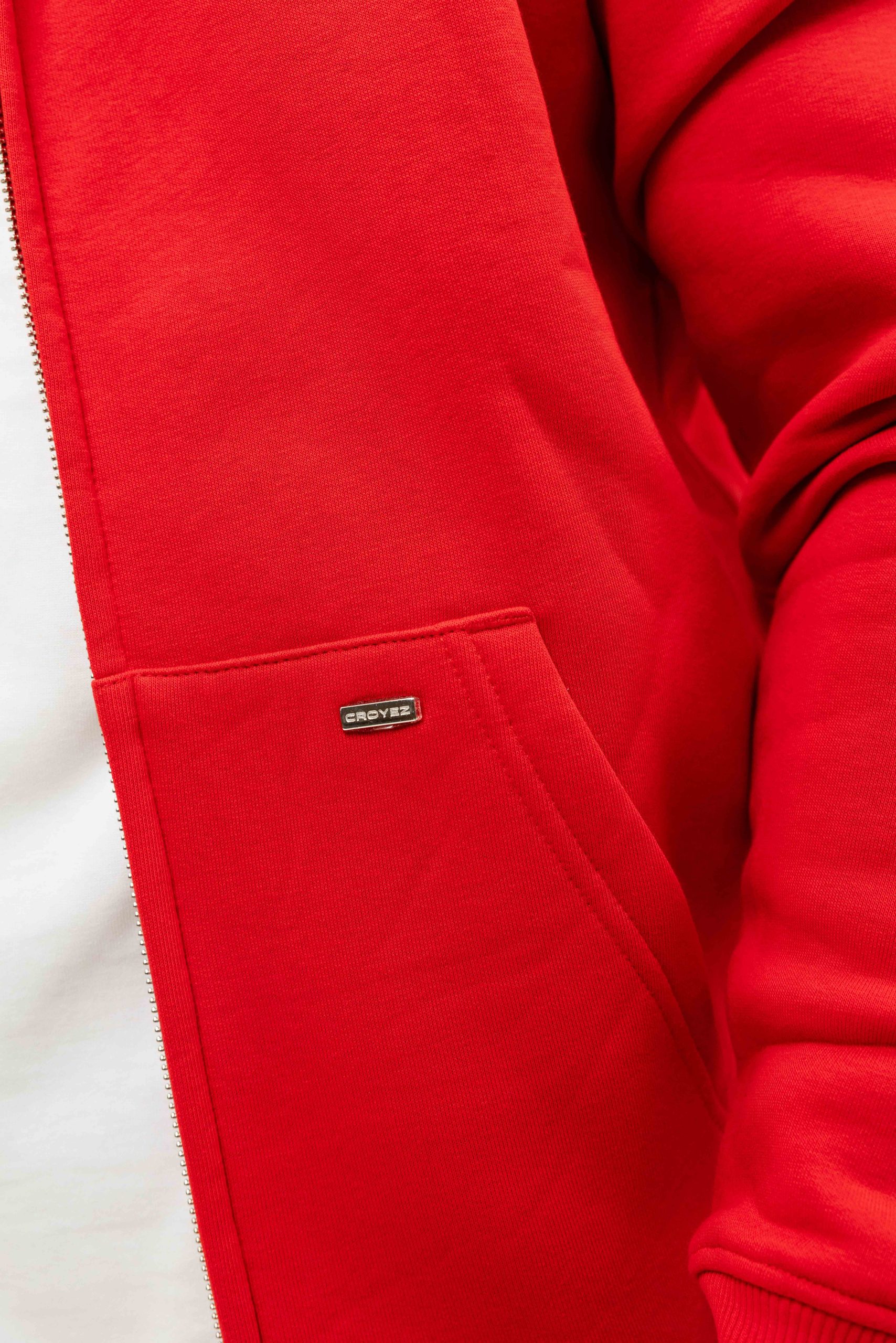 Croyez Stitched Heart Zip Hoodie Heren Rood