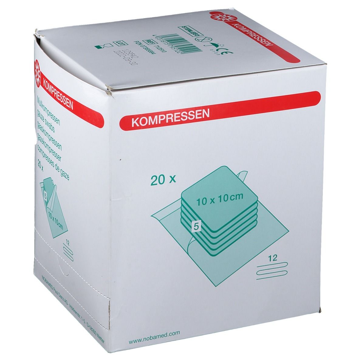 Mullkompressen steril 12-fach 10 x 10 cm