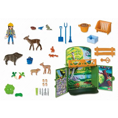 PLAYMOBIL® 6158 Aufklapp-Spiel-Box Waldtierfütterung