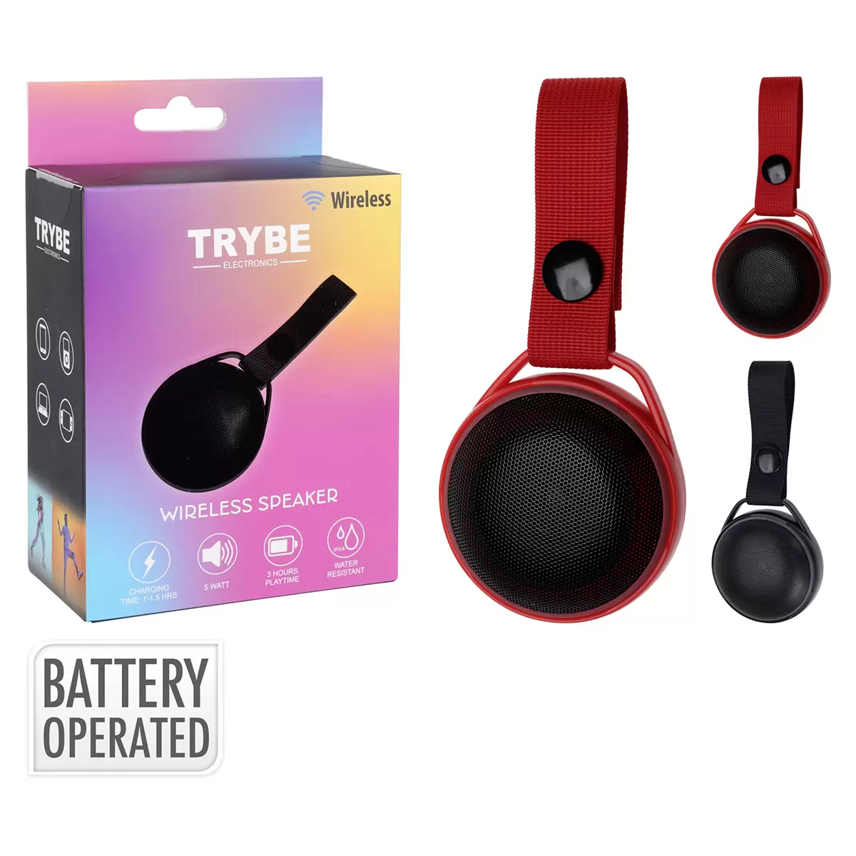 Lautsprecher wireless schwarz / rot