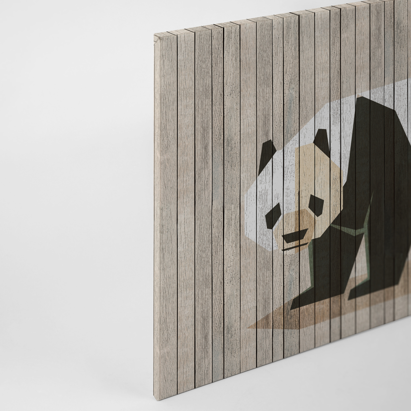Leinwandbild PANDA - beige-weiß - 90x60 cm