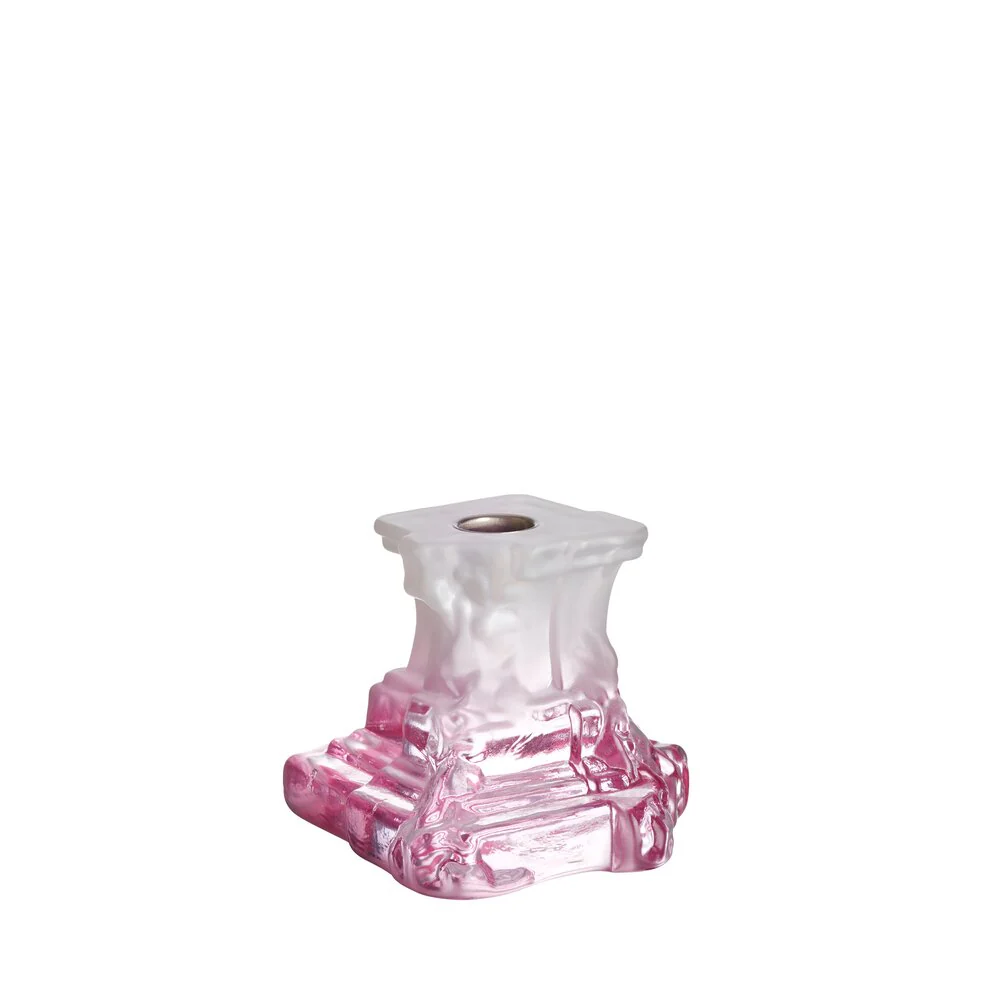 Kosta Boda  Rocky Baroque lysestage, spicy rose - H9,5 cm.