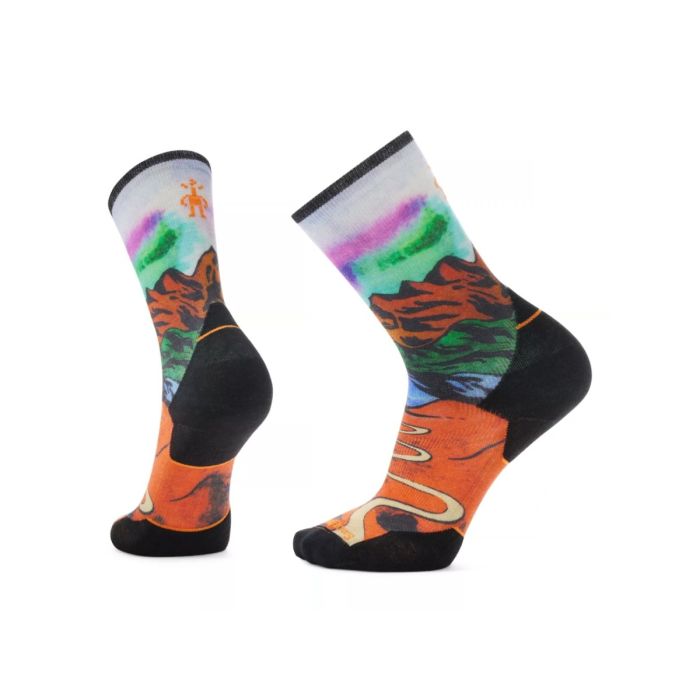 Smartwool Unisex Strømper Athlete Edition Run Singletrack Print Cr Orange