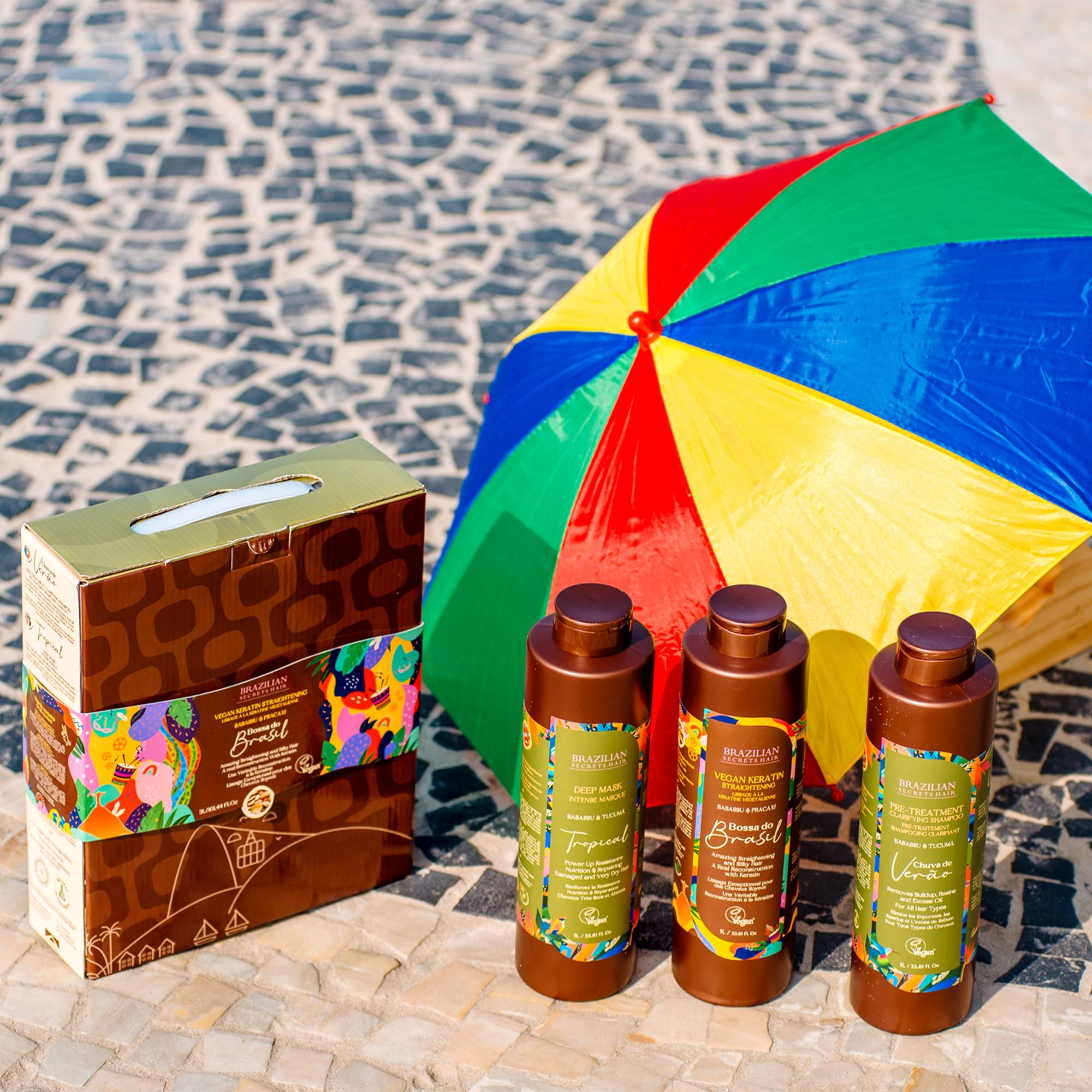 Kit lissage profond à la kératine végétalienne Bossa do Brasil / 1000ml