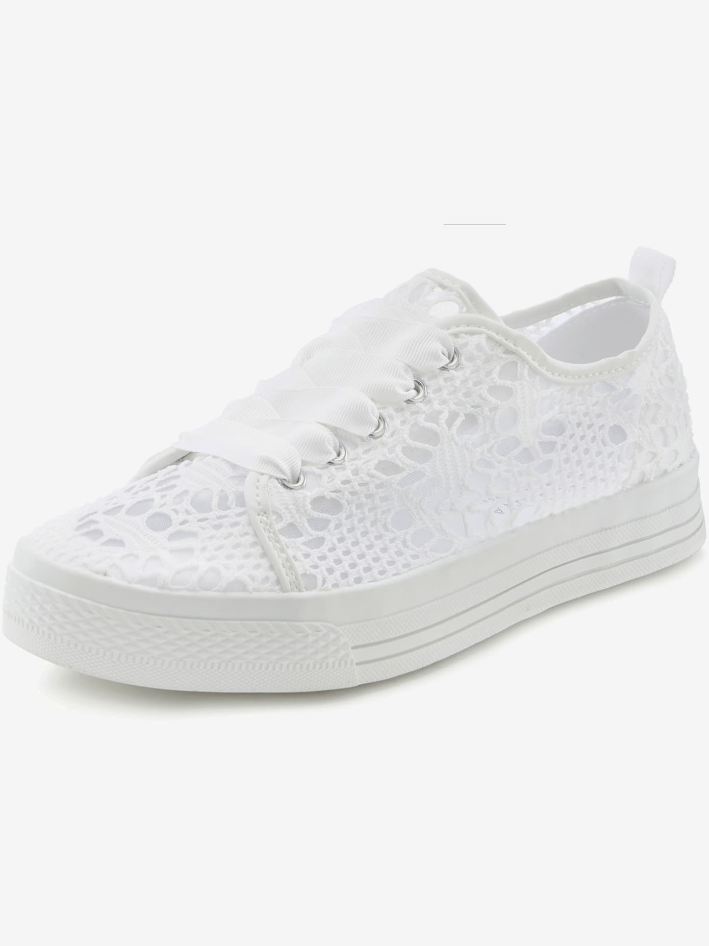 Baskets sneakers avec dentelle tendance et semelle compensée légère
