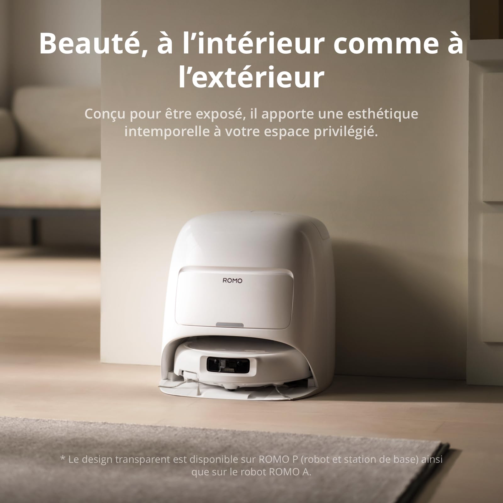 DJI ROMO S Robot Aspirateur Laveur, Aspirateur Robot de 25 000 Pa, détection de Niveau Drone, Deux Bras robotiques, 200 Jours sans Maintenance, Lavage