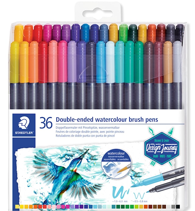 Marsgraphic Duo Brushpens Vannløselige 36 stk Staedtler