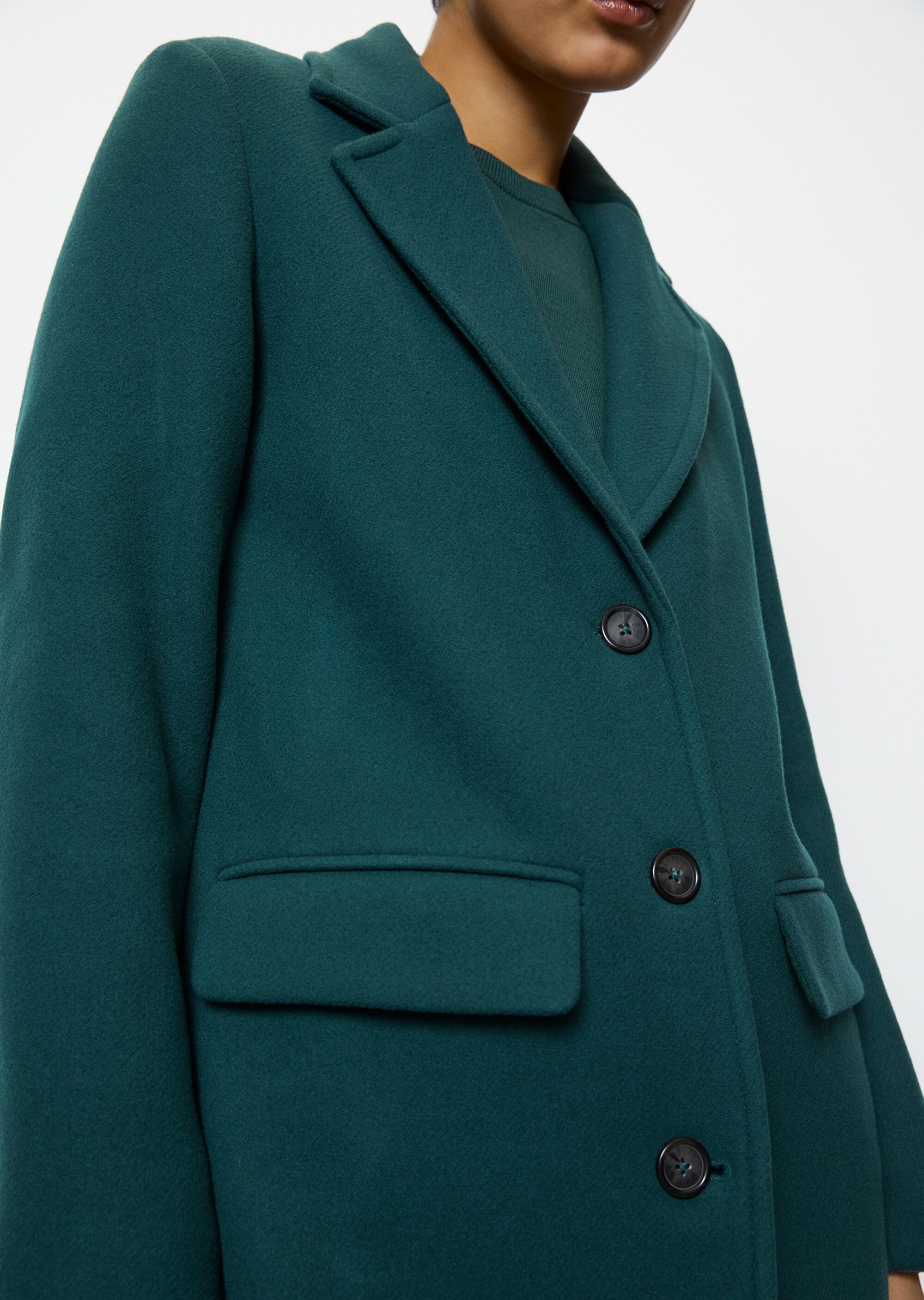 Blazer-Mantel regularaus italienischer Schurwolle-Mix-Qualität
