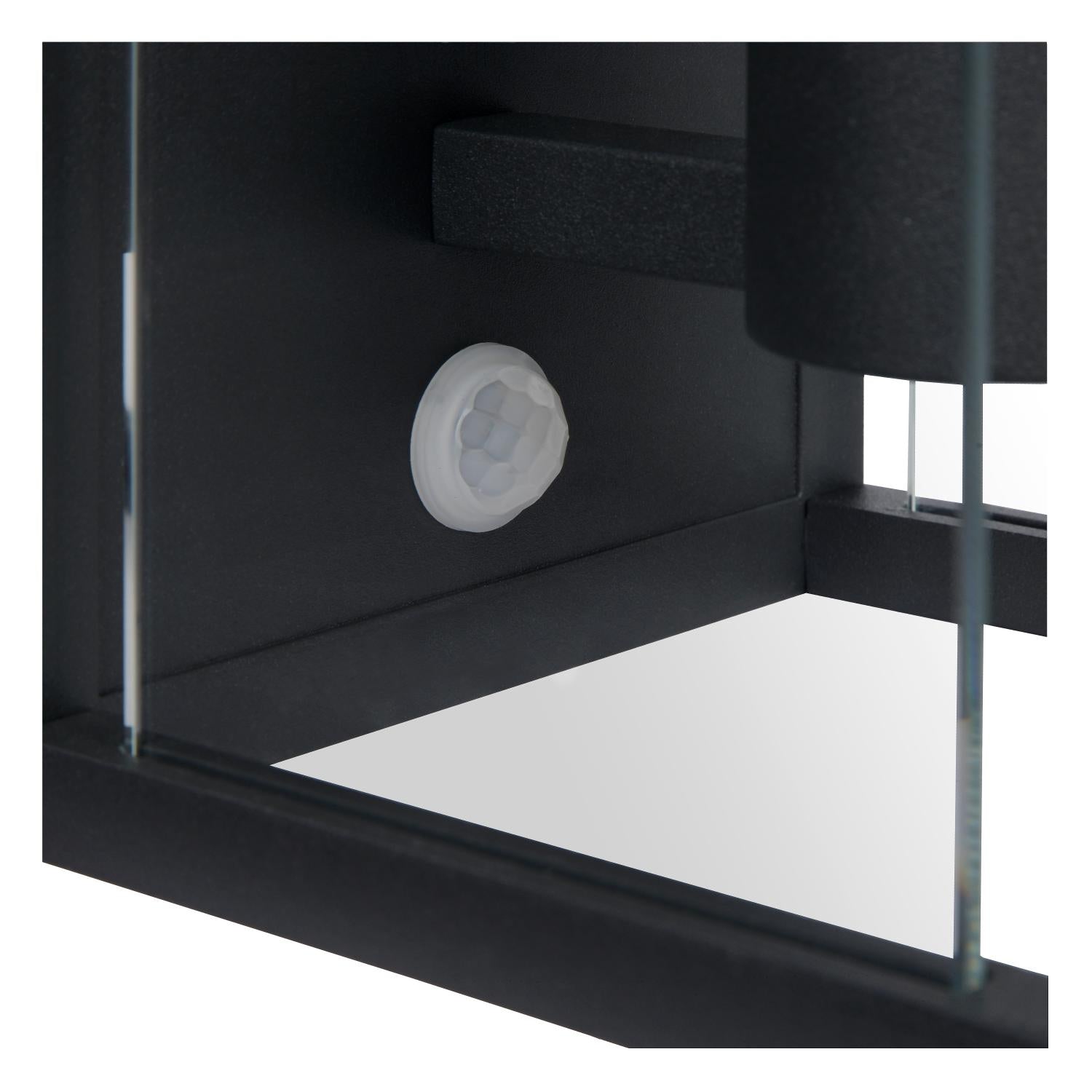 Claire wandlamp buiten IP54 met bewegingssensor zwart