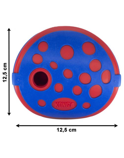 Kong Rewards Wally - Hondenspeelgoed - 12.5x12.5x12.5 cm Rood Blauw M\/L