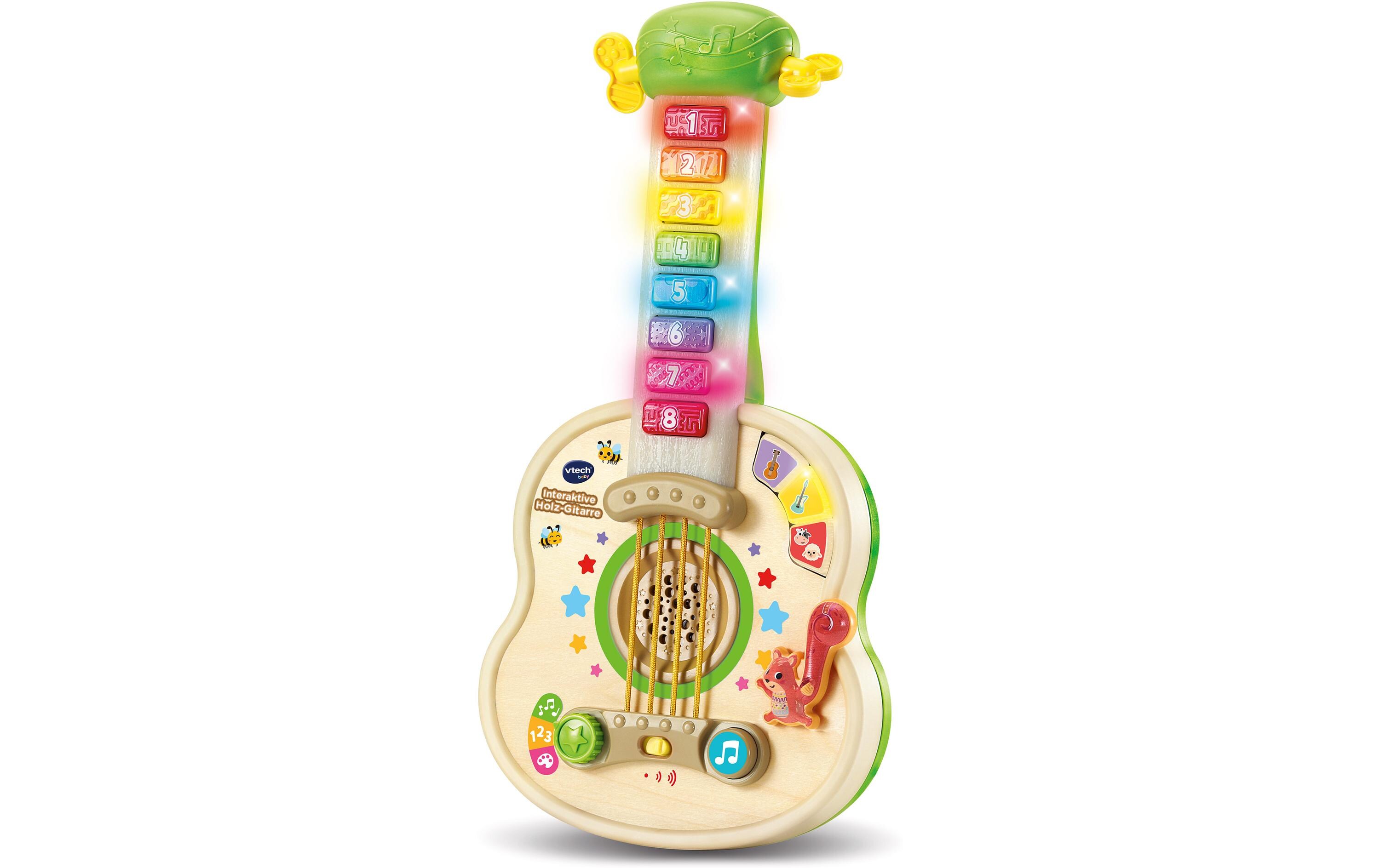 Ma guitare lumi magique (jouet avec partie bois FSC)Leuchtende Kindergitarre
