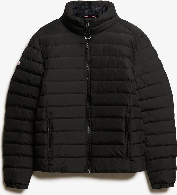 Superdry - Fuji Print - Gewatteerd Jack - Zwart - Polyester