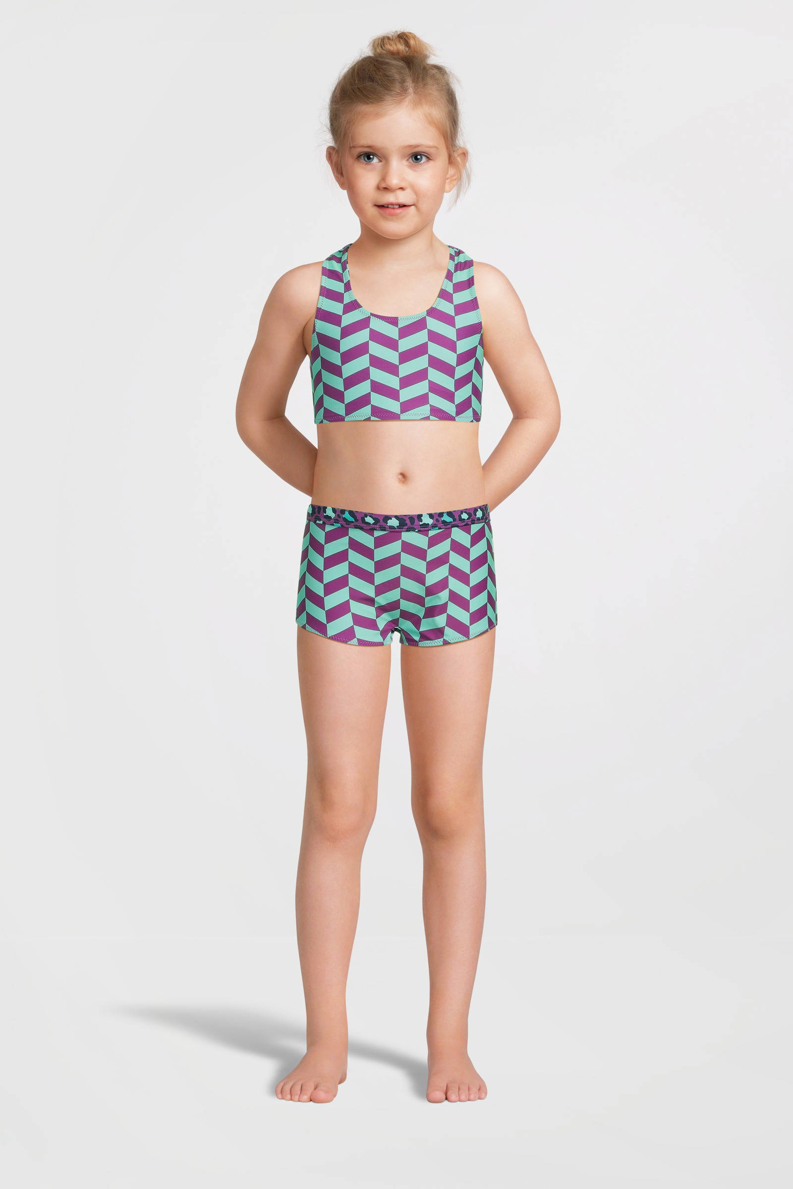 B.Nosy reversible crop bikini paars/mintgroen