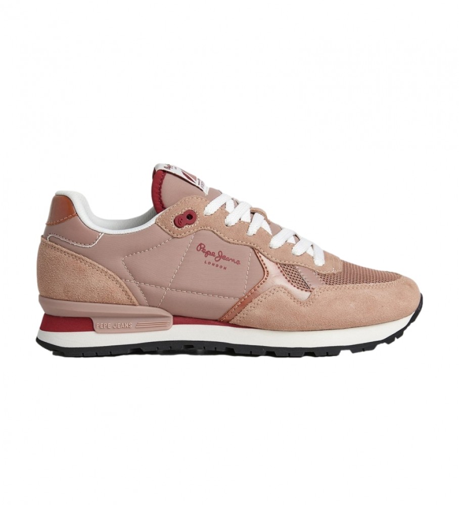 Tênis Pepe Jeans Brit Jump W de couro rosa