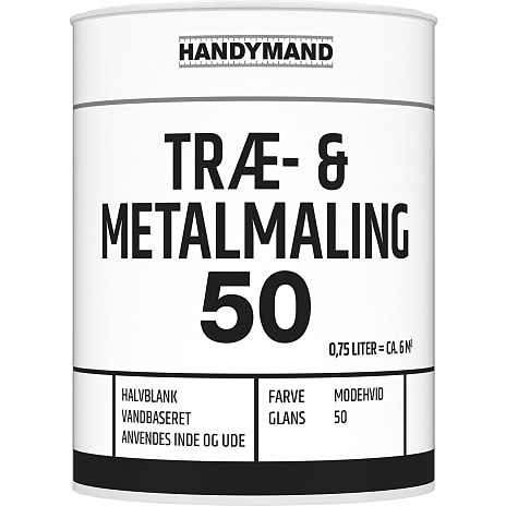 Træ- og metalmaling 50 0,75 liter - modehvid
