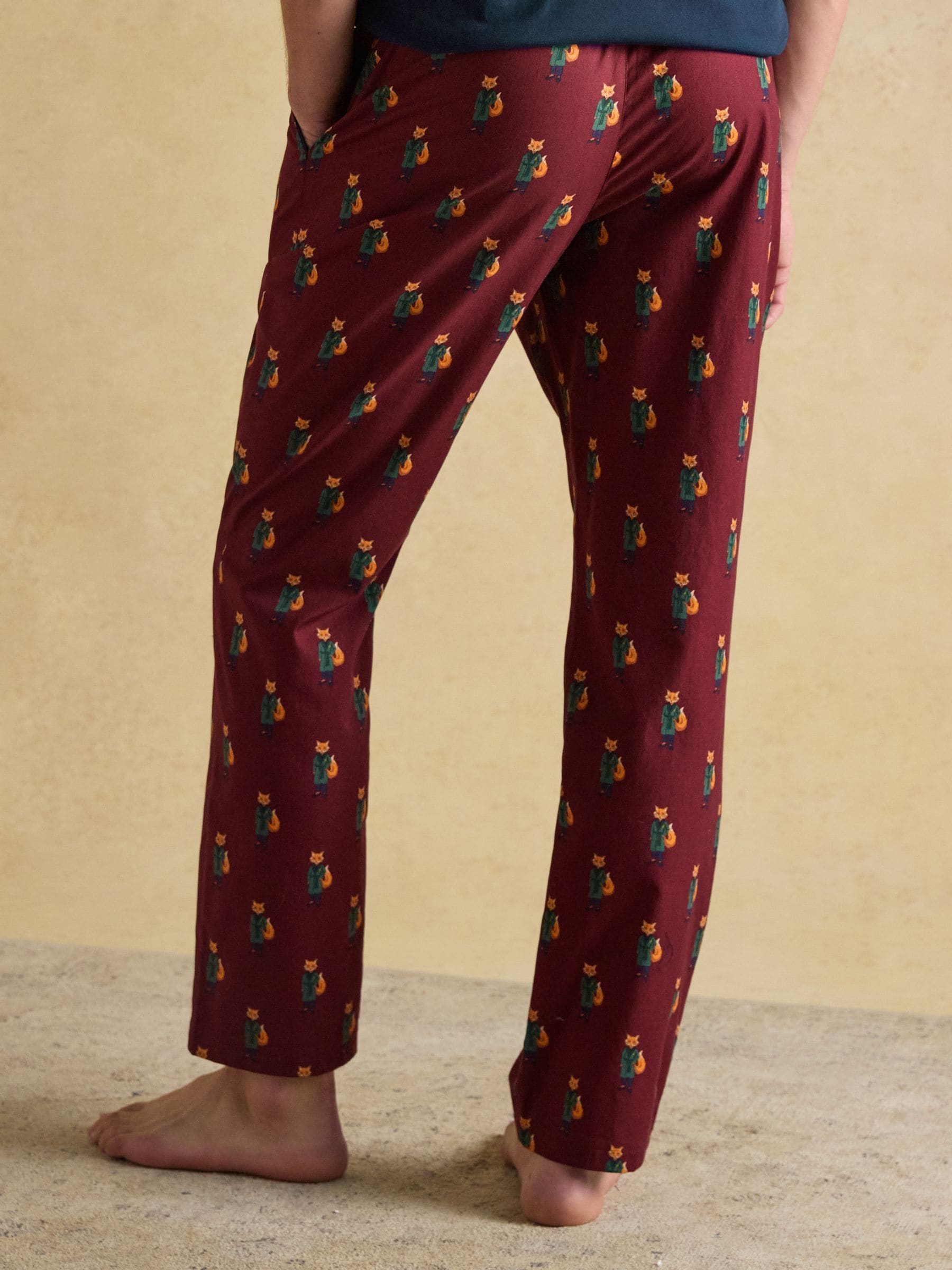 Bordeauxrood - Joules Dozer pyjamabroek