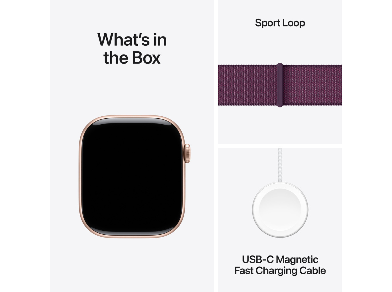 APPLE WATCH 10 GPS 46MM ROSA-DOURADO ALUMÍNIO COM LOOP DESPORTIVA AMEIXA