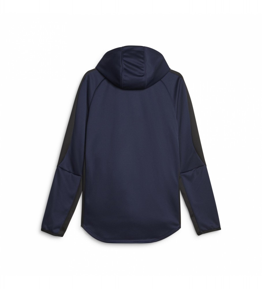 Jaqueta Puma Evostripe Warm com Zíper Frontal Azul Marinho