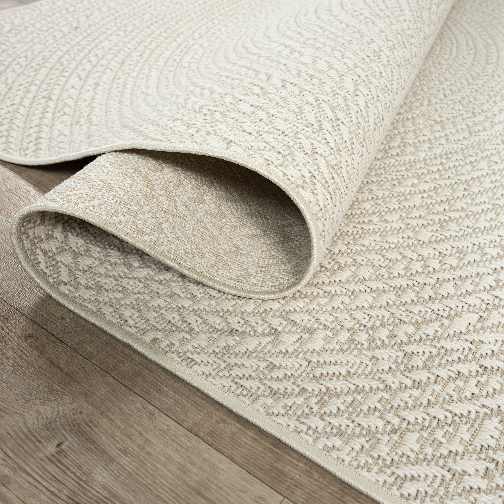 the carpet Teppich »Kansas« rund 1 mm Höhe moderner robuster In und Outdoor Teppich Jute Look