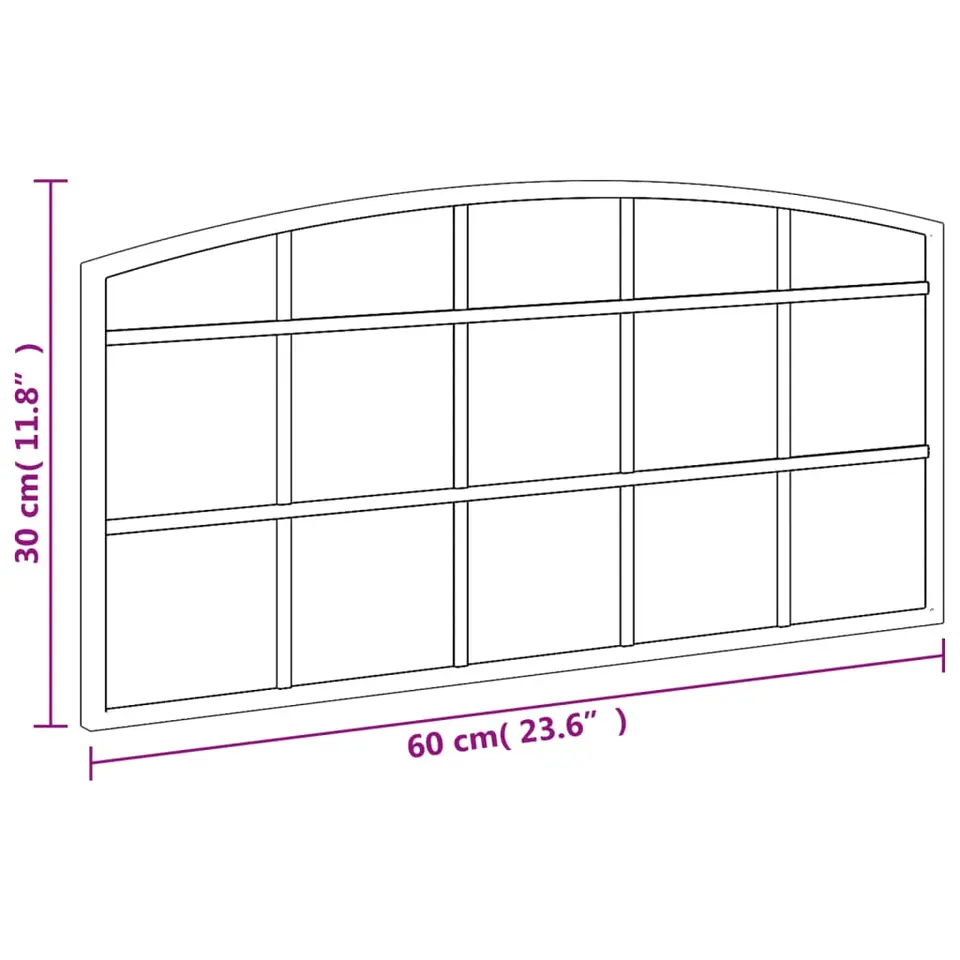 vidaXL - Wandspiegel - Zwart - IJzer - 60 x 30 cm