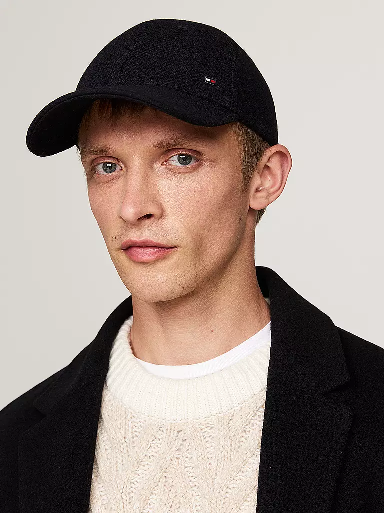 TOMMY HILFIGER Kappe TH CORP LOVE MELTON  schwarz
