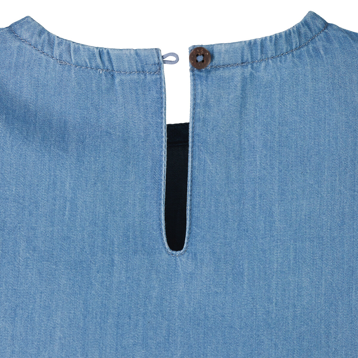 COLEÇÃO LA REDOUTE<br>Vestido jeans leve com mangas compridas