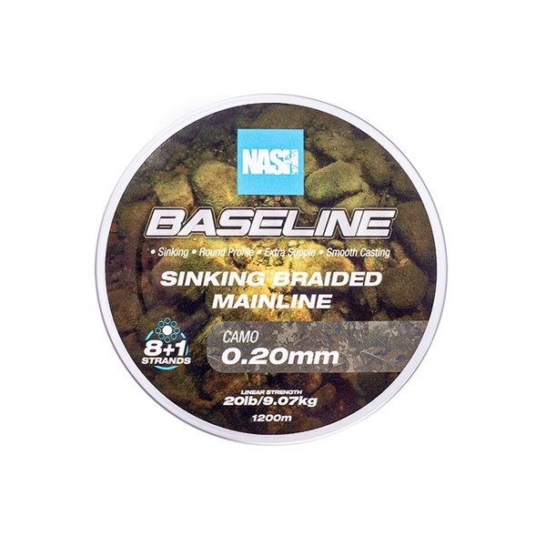 Tresse coulante Nash TT Baseline Sinking Braid Camo (1200m)