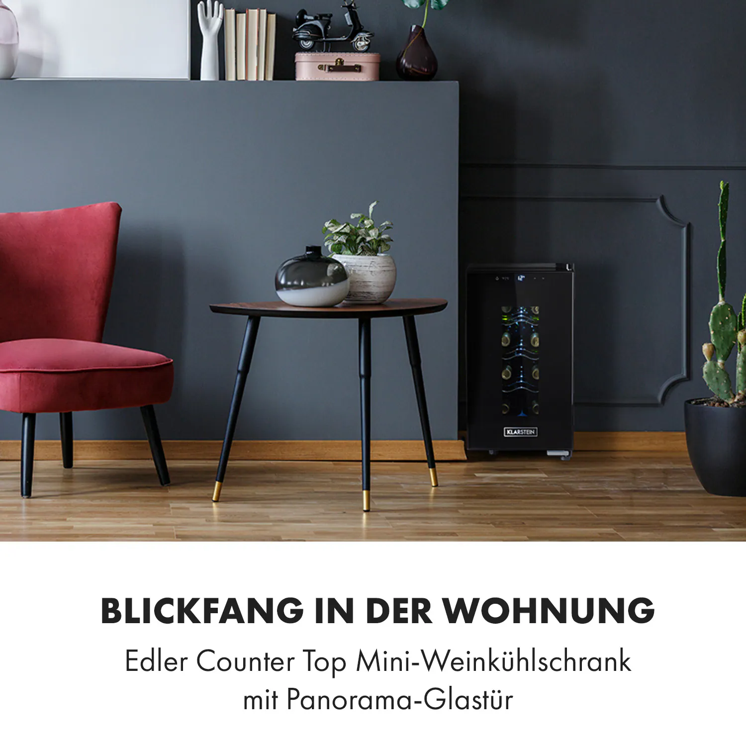 Bellevin 8 Uno Weinkühlschrank 23 Liter 11-18 °C LED Touch SingleZone