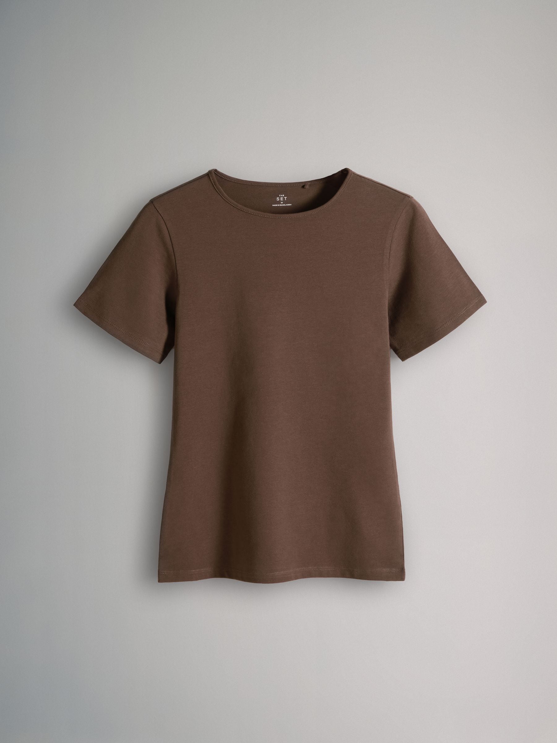 Zwart/bruin/neutraal/nude/wit - The Set 5 Pack Korte mouwen T-shirts met Ronde hals