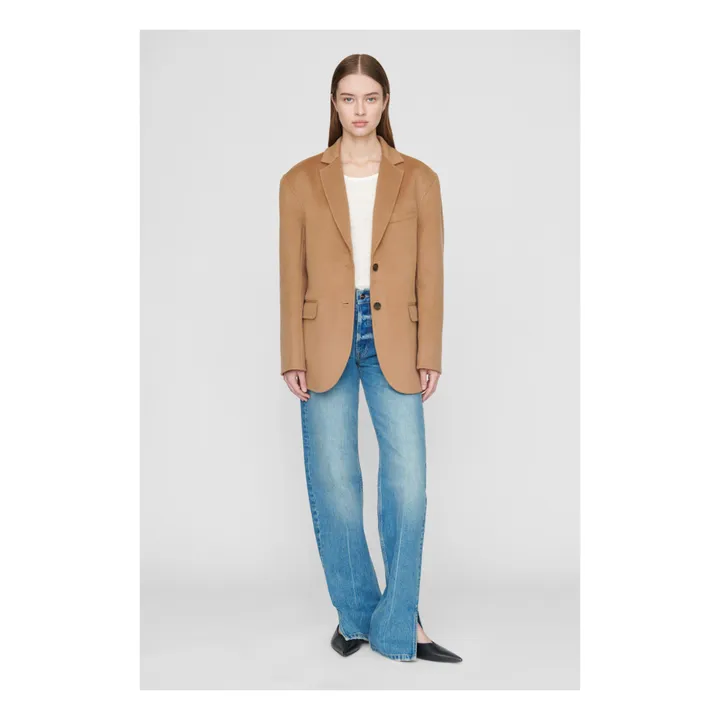 Anine Bing Veste Quinn Laine et Cachemire | Camel