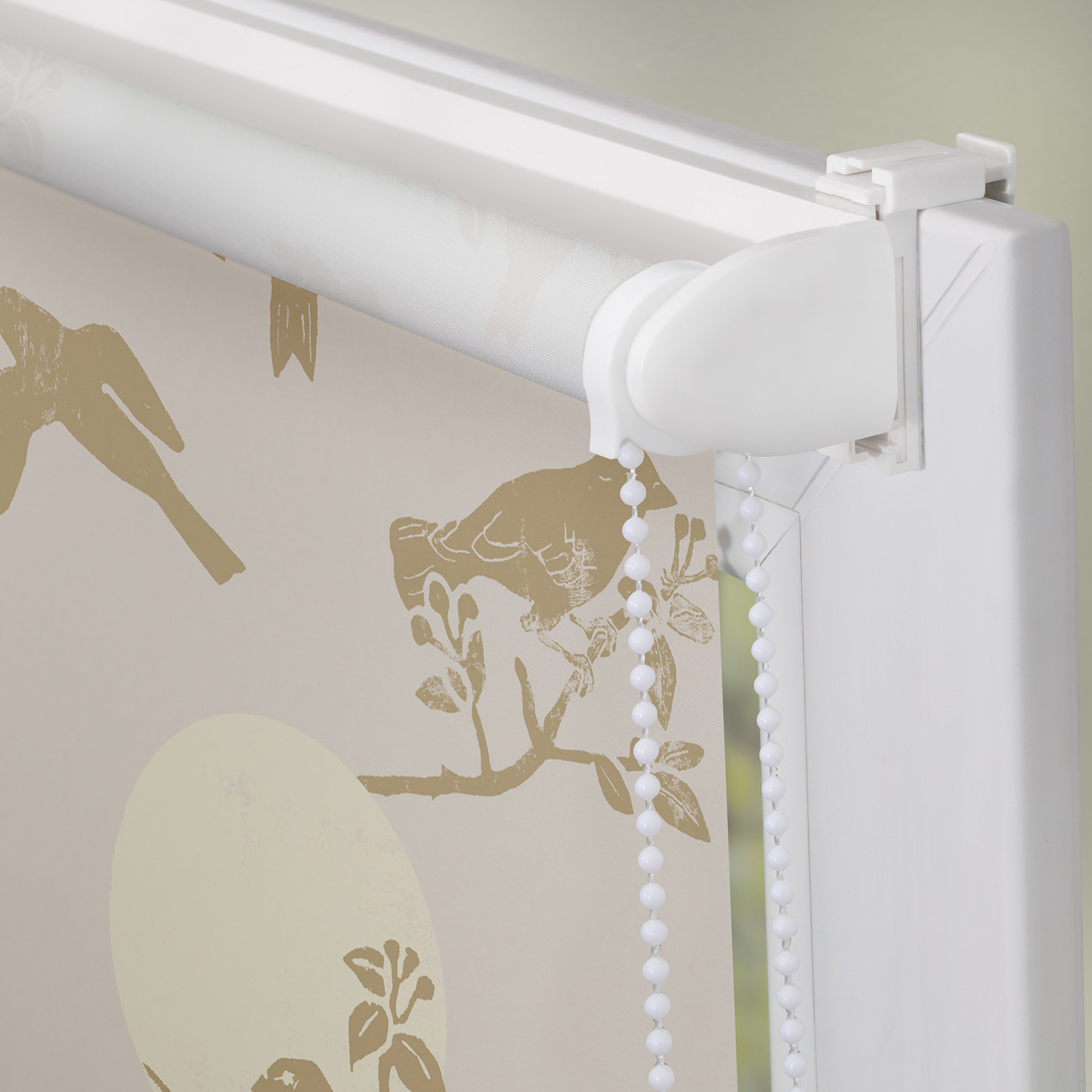 LICHTBLICK Verdunklungsrollo MOON BIRDS - beige - 45x150 cm