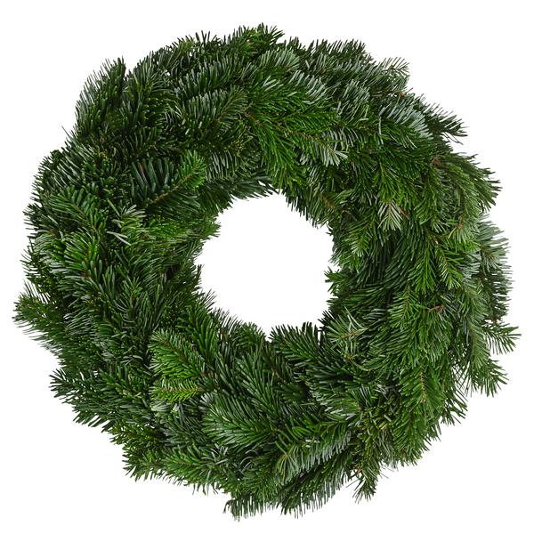 Adventskranz aus Nordmann-Tanne, einseitig