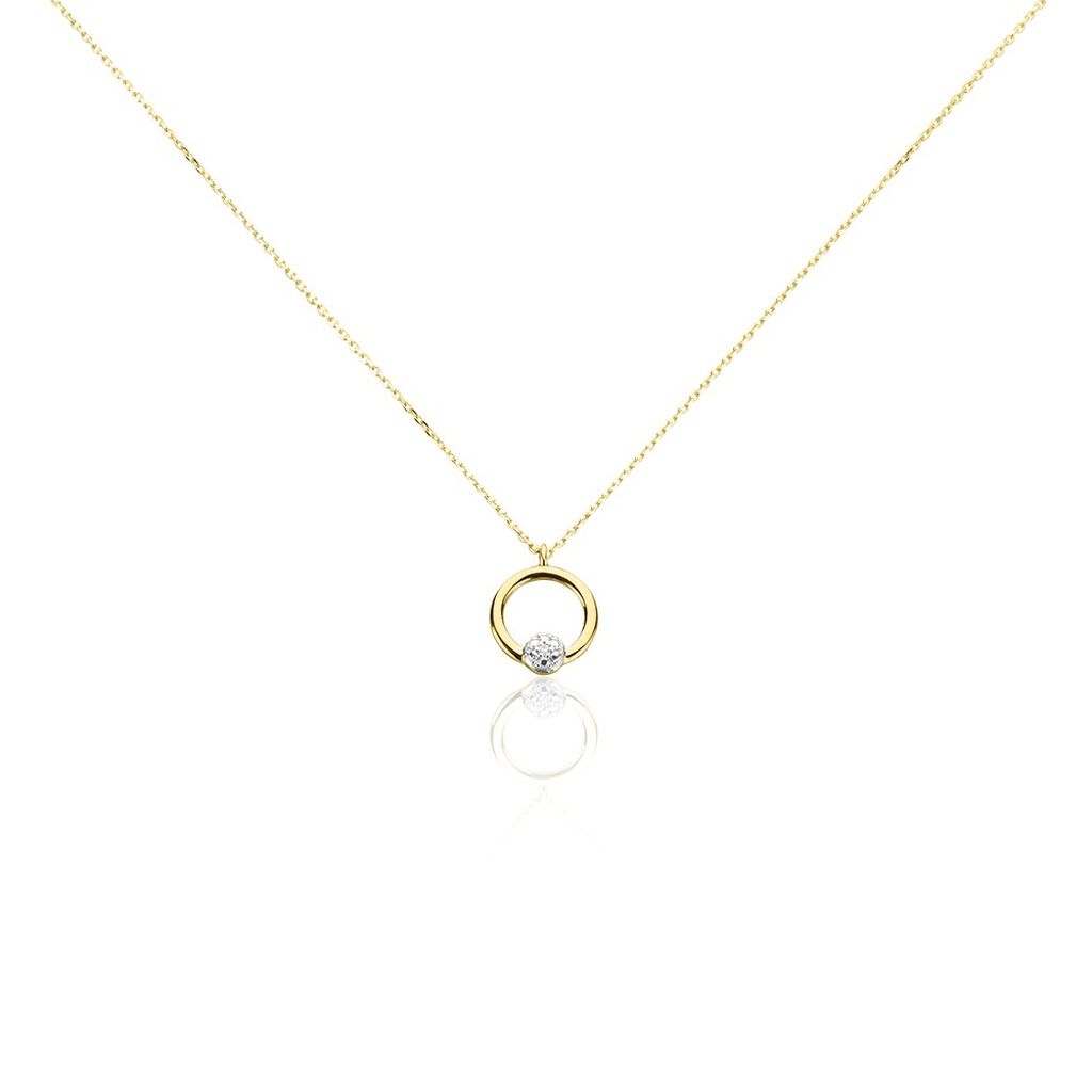 Collier Gisa Jaune Diamant Blanc