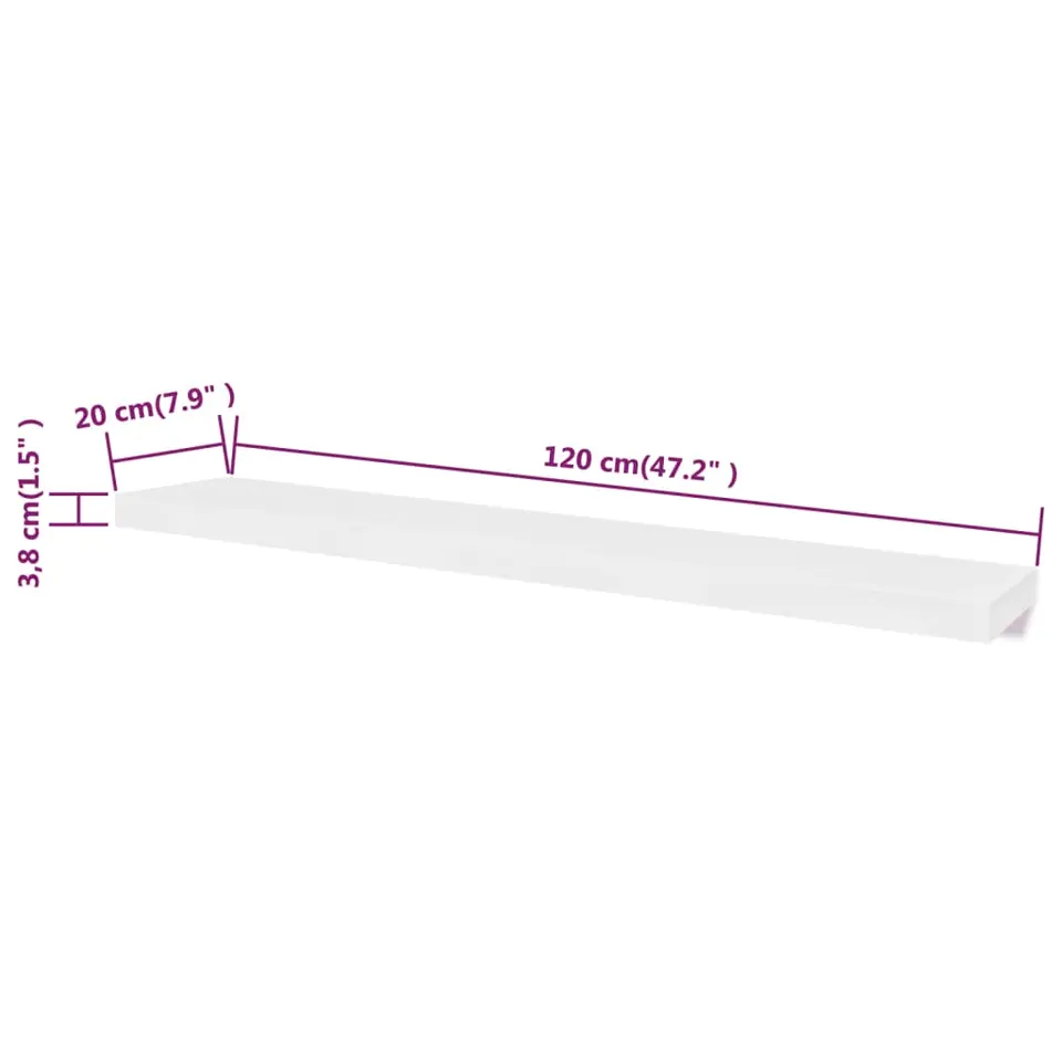 vidaXL - Wandmeubel - Wit - MDF - 120 cm - 2 stuks