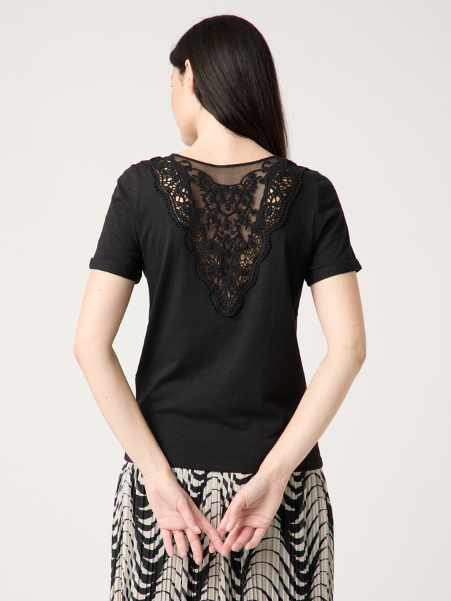 T-shirt dos dentelle