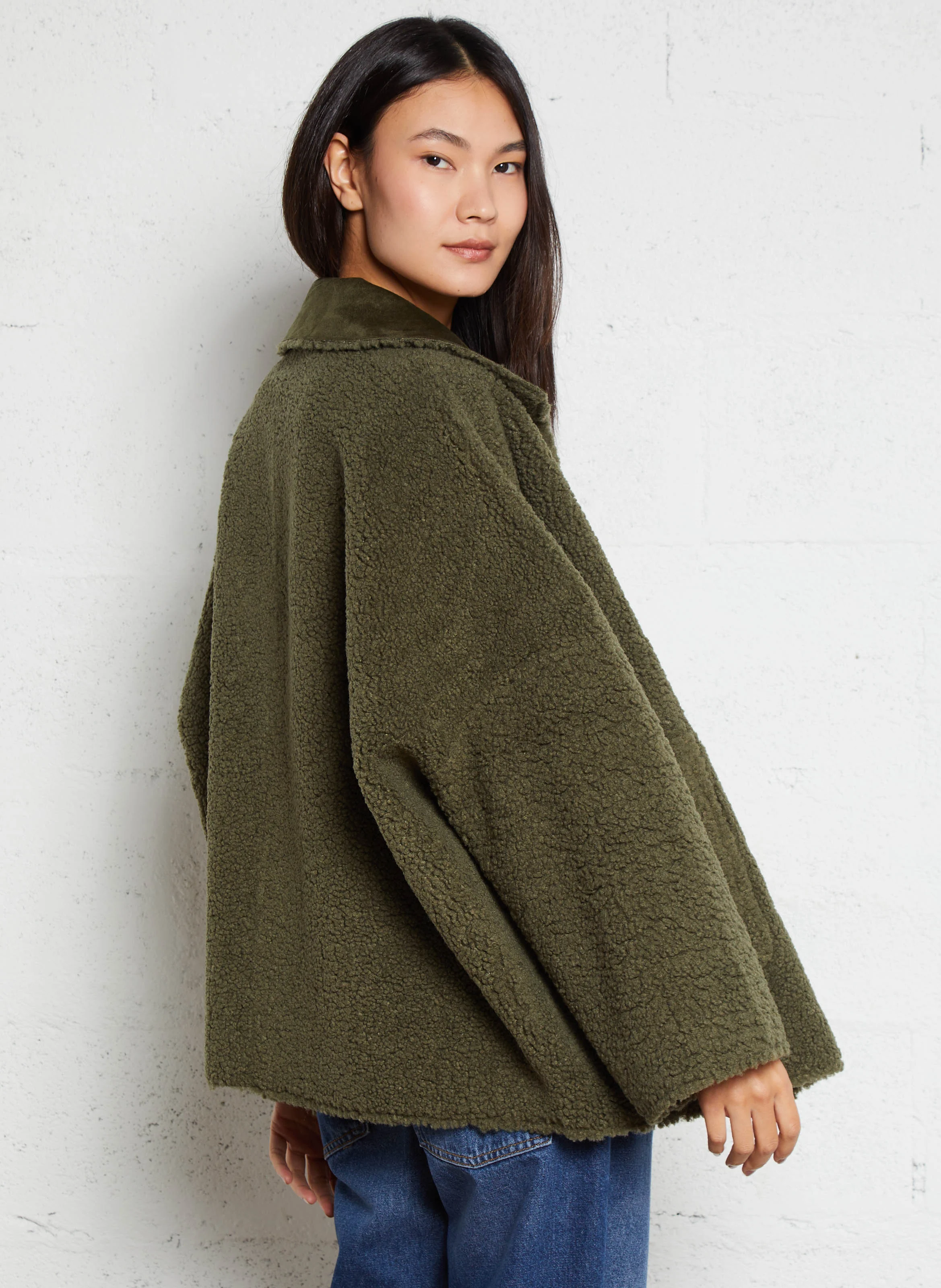 ETHEL - Veste ample réversible | Marron