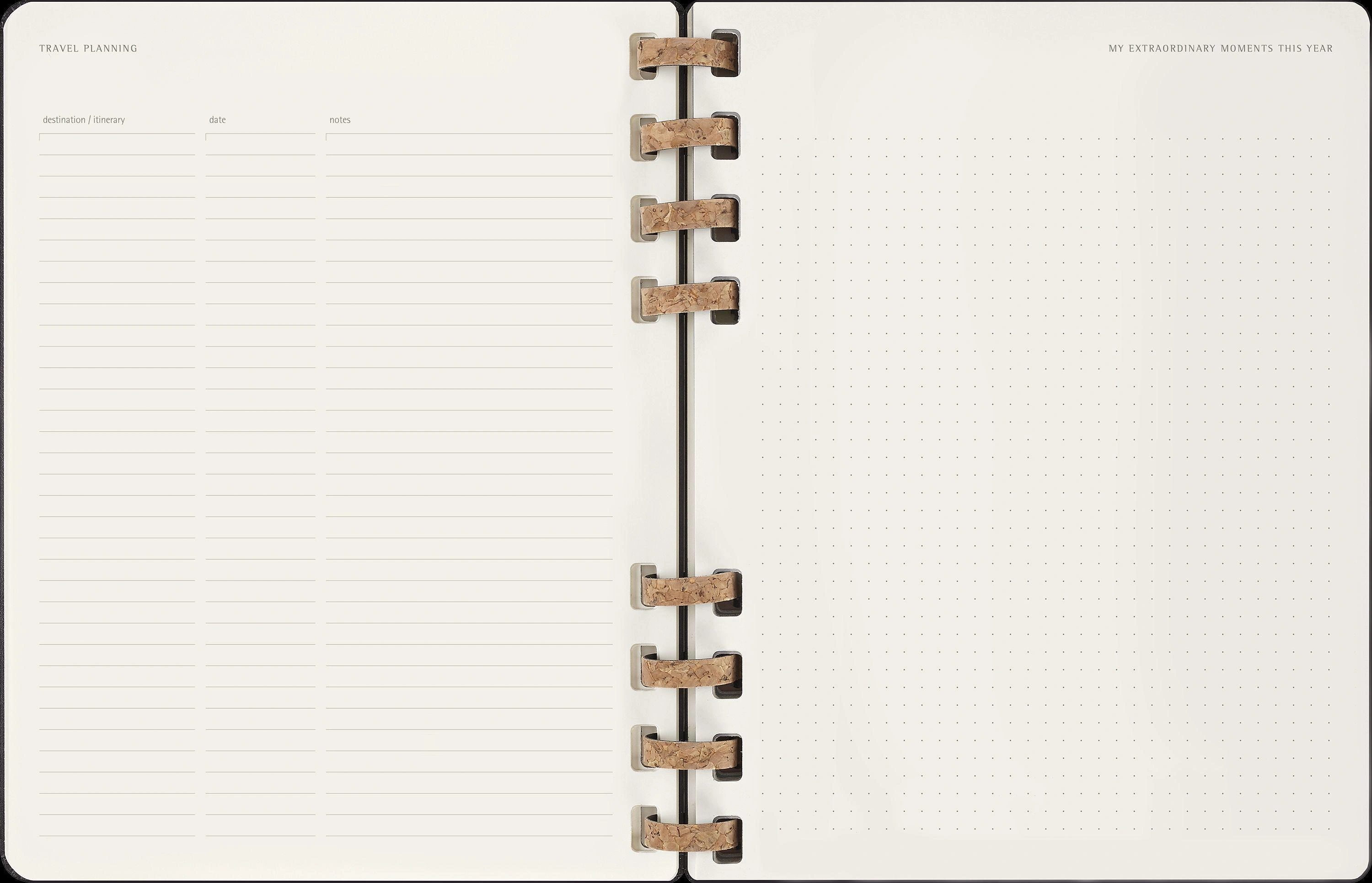 Moleskine 12 Monats Life Kalender mit Spiralbindung 2025, XL, Wochen-Monatskalender