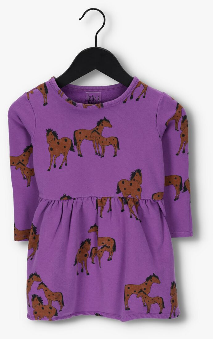 L\u00D6TIEKIDS paarse l&ouml;tiekids mini jurk w22-85-36