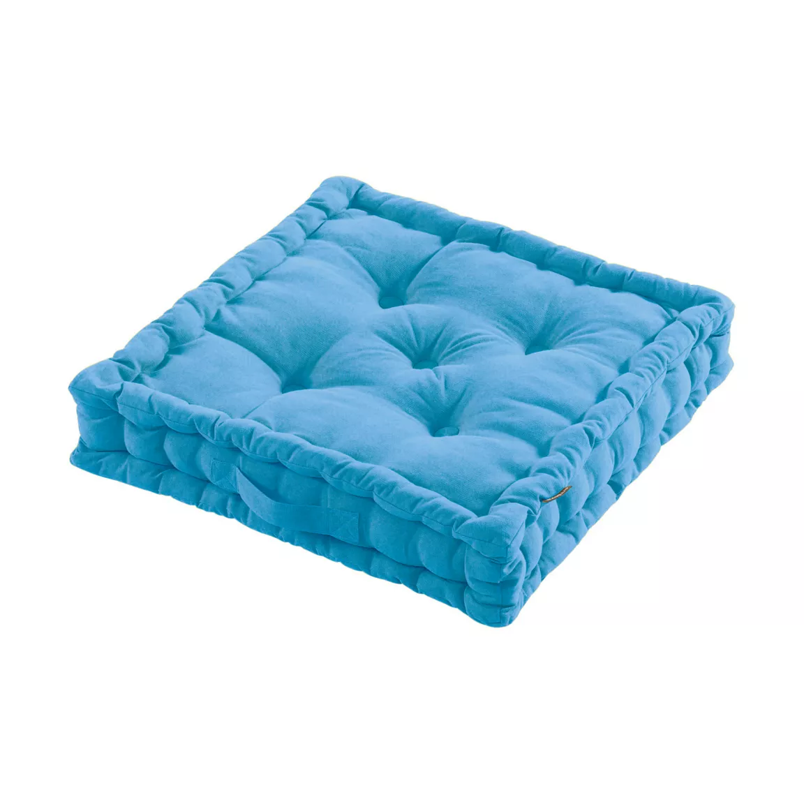Coussin de sol coton (50 x 50 cm) Pixel Bleu turquoise