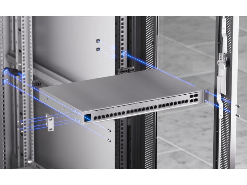 Ubiquiti Switch Pro HD 24 28 Port Leistungsfähiger 24-Port Layer-3-Switch mit 10G SFP  Konnektivität und lüfterlosem Design