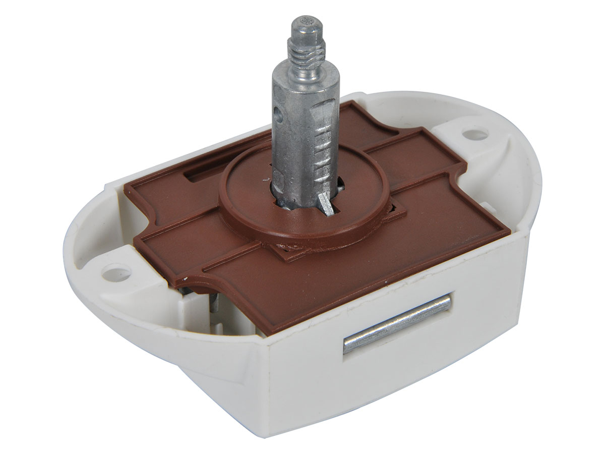 Obelink spanjolet drukknopslot met sluithaken - white