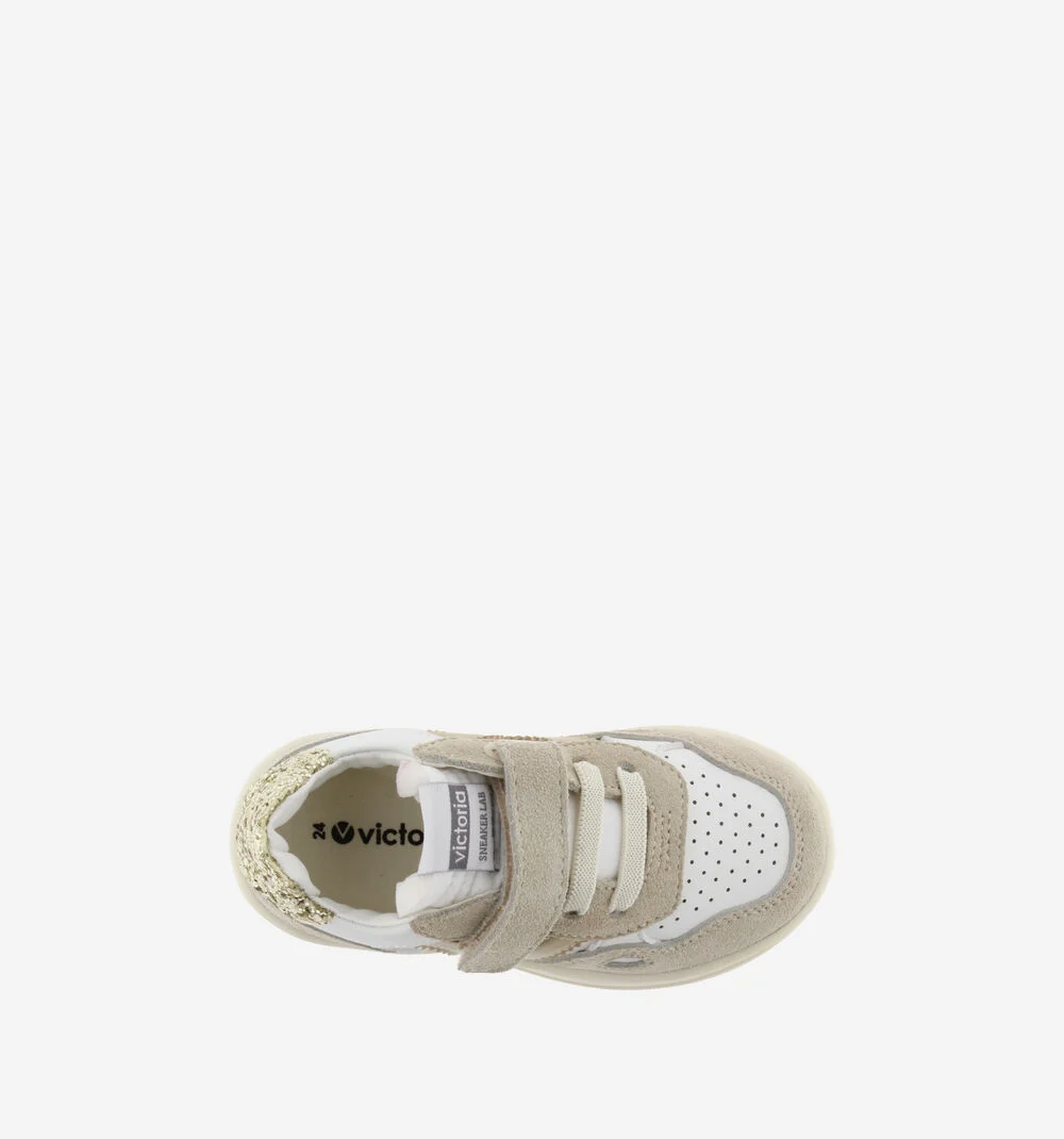 SEUL BRIDE CUIR FENDU & GLITTERPLATINO