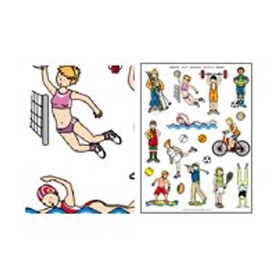 Apli - 3 feuilles gommettes sports