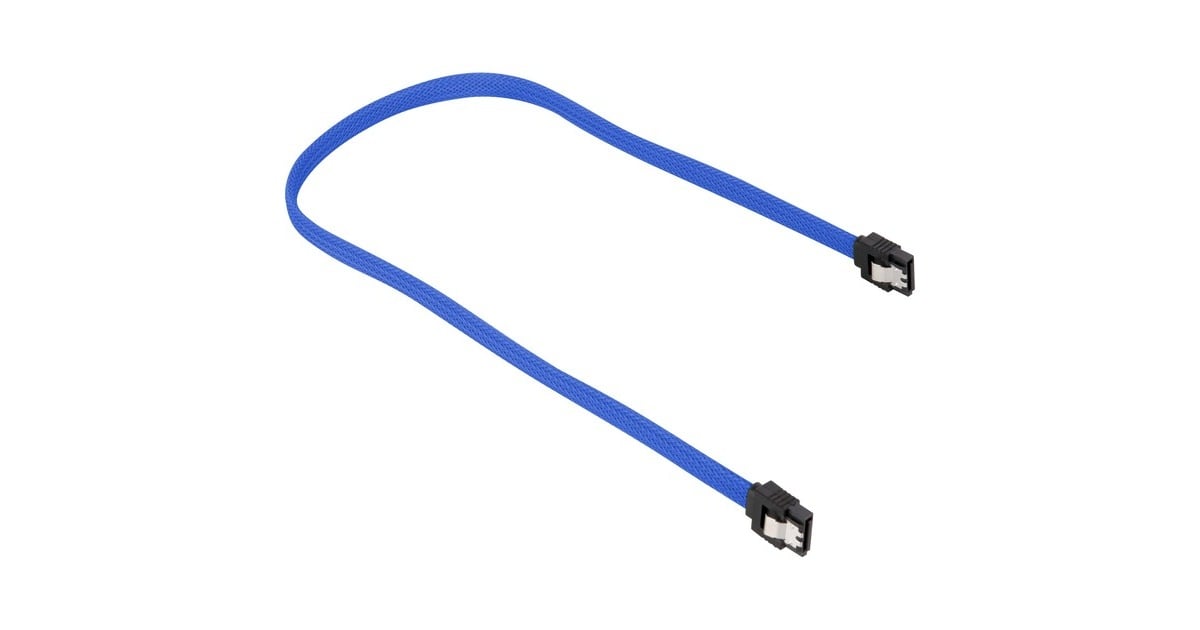 SharkoonSata III Kabel sleeve 45 cm  (Blauw)