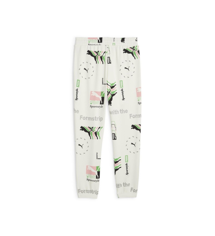 Calça Puma Classic Estampada Branca