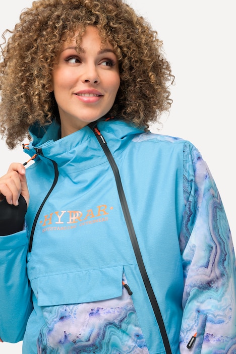 Performance-Jacke, Kapuze, wasserdicht, 2-Wege-Zipper