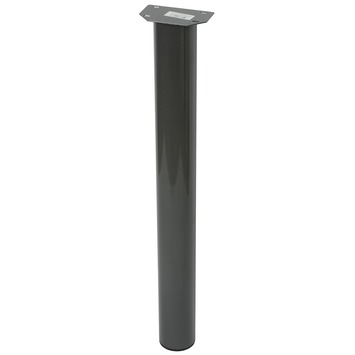 Duraline tafelpoot rond antraciet Ø76 mm 72 cm
