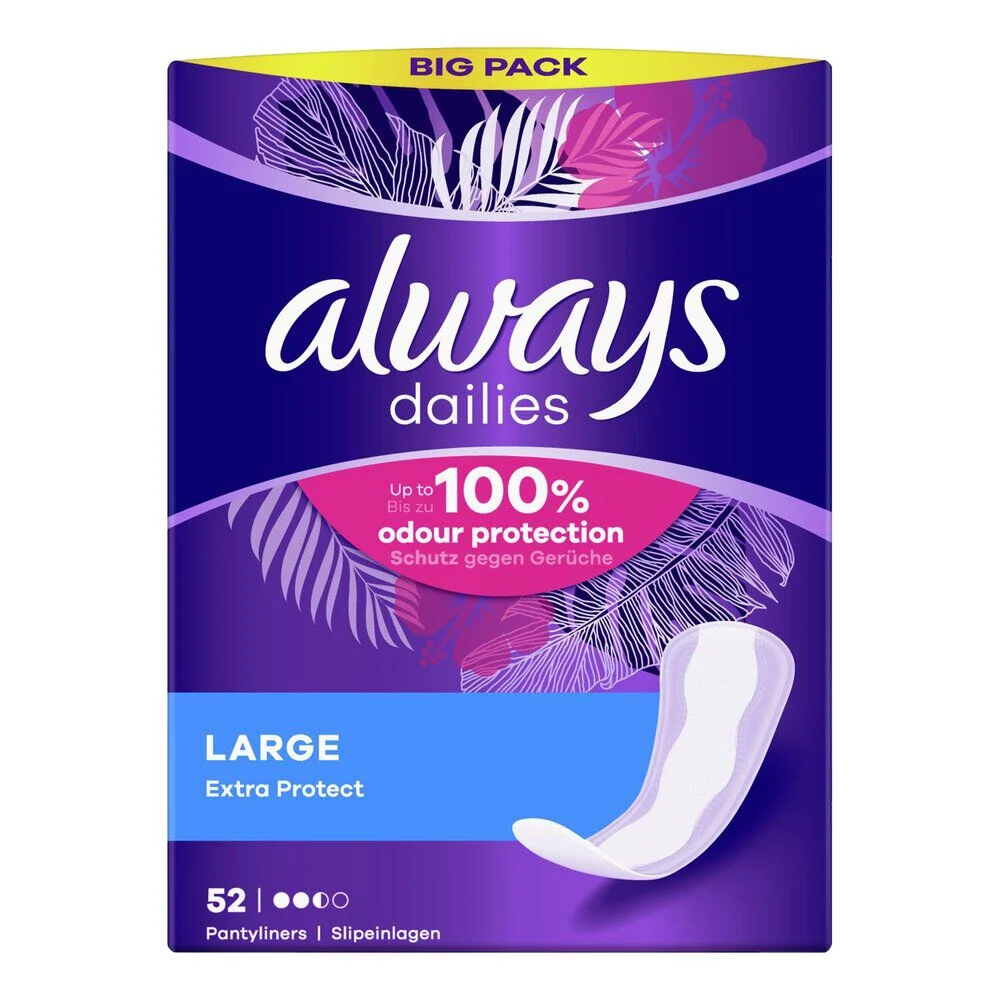 Lot de 48 protège-slips Always Dailies larges