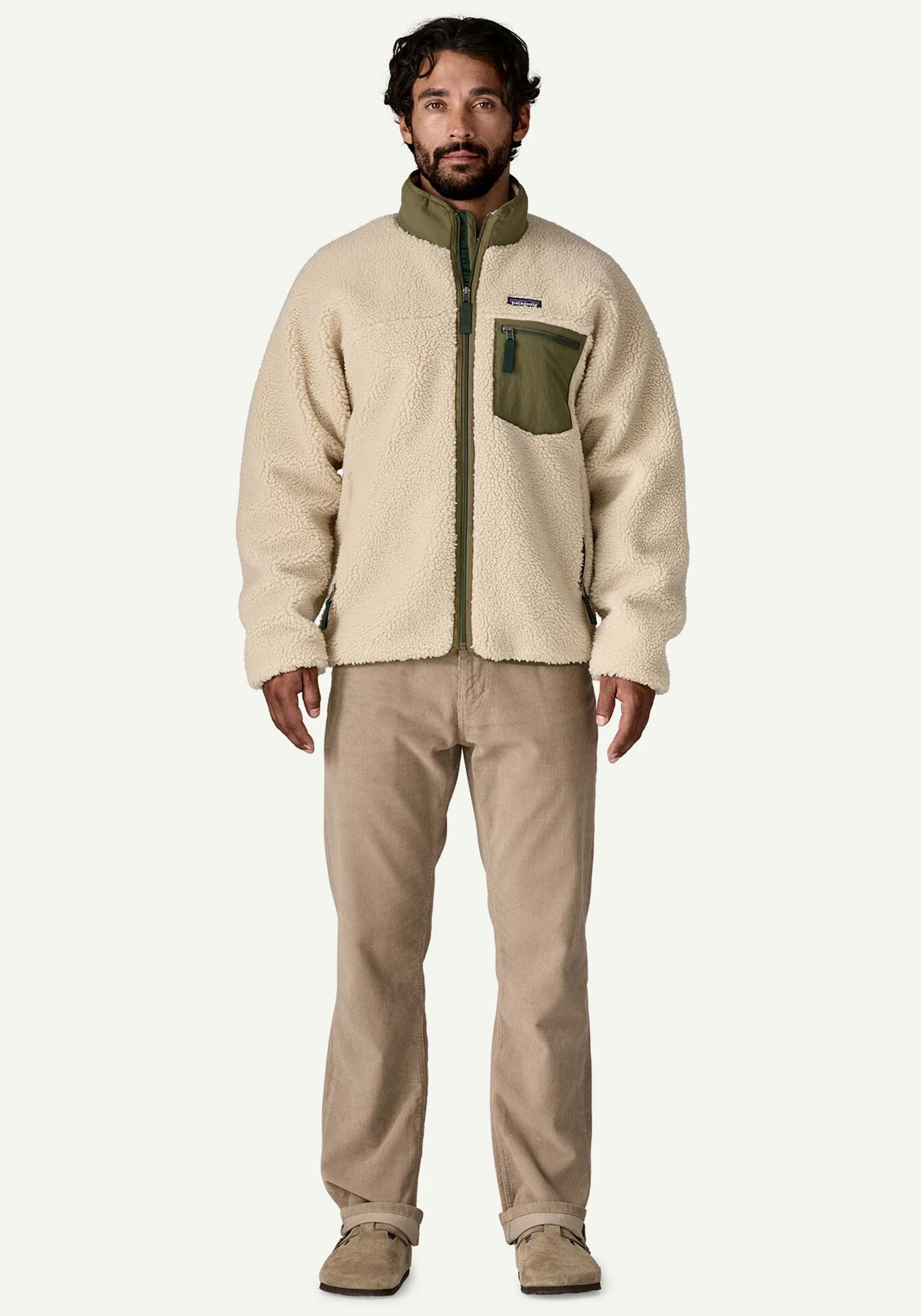 Patagonia Fleecejacke M's Classic Retro-X Jacket Dark Natural w/Basin Green