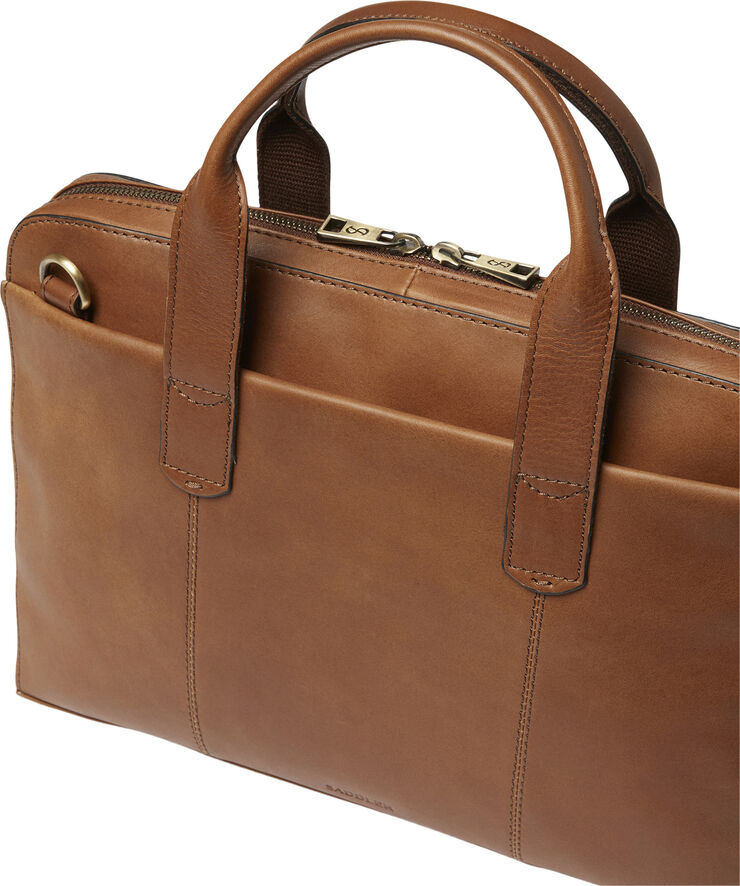 Saddler Edslan Brushed brass Cognac